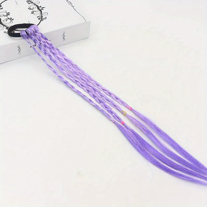 Girls Y2K Gradient Braided Wig Hair Ties for Party Performance