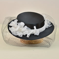 French Style Veil Wedding Hat Fascinator Hats Vintage Tea Party