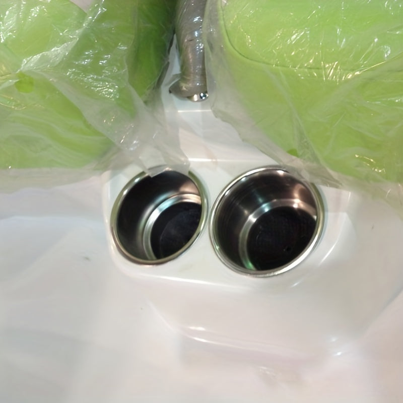 2pcs Stainless Steel Drink Holder with Drain for Marine RV Yacht Truck
