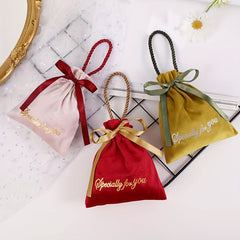 Velvet Drawstring Candy Gift Bag for Parties and Events
