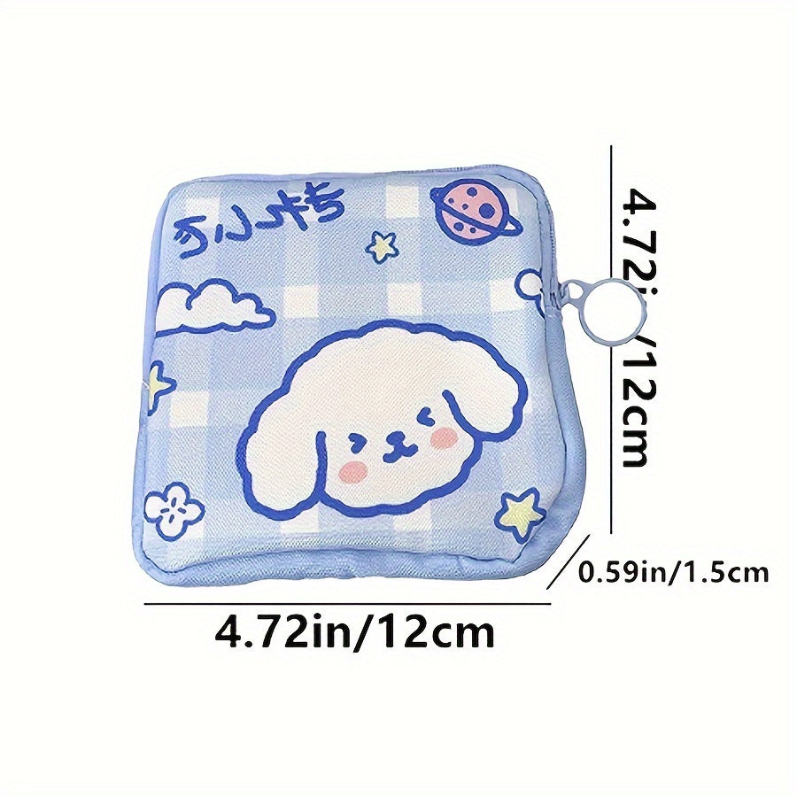 Portable Cartoon Sanitary Bag for Cosmetics Storage