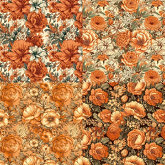 24 Sheets Flower Theme DIY Gift Wrapping Paper Greeting Cards