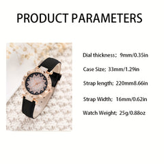 Kids Quartz Watch & Butterfly Necklace Set for Daily Life