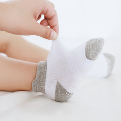 6 Pairs Baby Non Slip Floor Socks Cotton Ankle Socks for Toddler Boys Girls