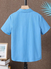 Boys Letter Graphic Print Casual Shirt