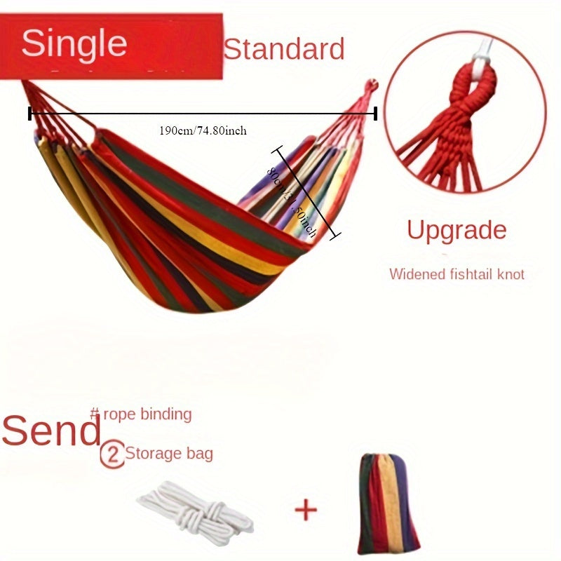 Outdoor Single Canvas Hammock Indoor Balcony Hanging Chair