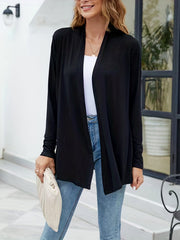 Casual Open Front Long Sleeve Cardigan for Women