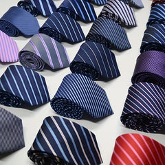 Striped Men's Tie For Wedding Bridegroom