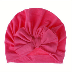 Colorful Baby Girls Hat Bowknot Turban Toddler Knit Infant Baby Care