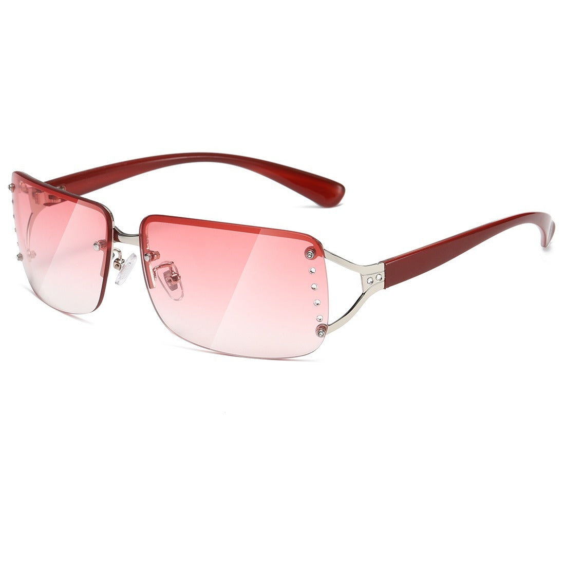 Y2K Sunglasses Women Rimless Rectangle Sun Glasses Shades