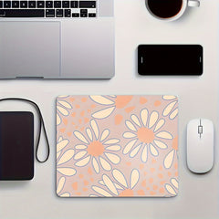 Pink Floral Small Desktop Mouse Pad Office Home Computer Accessories