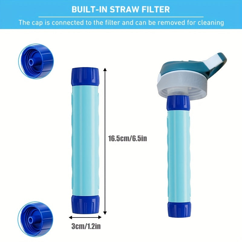 750ML Water Filter Straw Bottle Cup for Survival