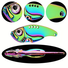 3pcs Artificial Metal Jigbait Lures with 3D Eyes