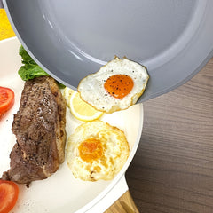 Non Stick Wok with Lid 9.45in - Perfect for Cooking - Durable and Easy to Clean