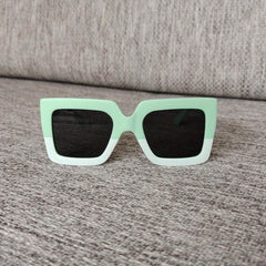 Leopard Print Frame Sun Protection Sunglasses for Teens