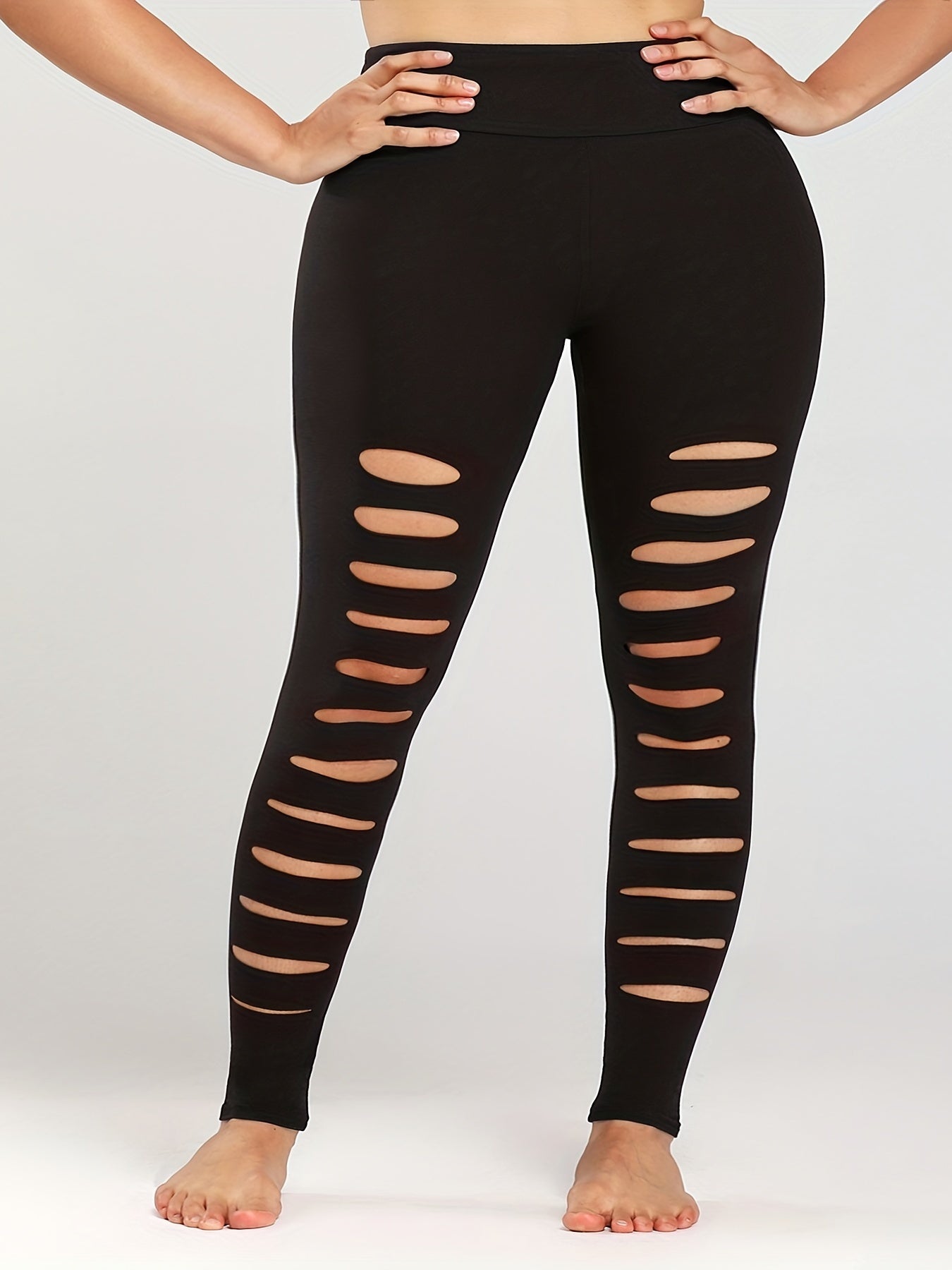 Ripped High Rise Fitness Leggings
