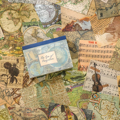 160 Sheets Vintage Navigation Map Scrapbook Paper