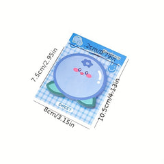 4pcs Cartoon Fruit Sticky Notes Pack for Home Office and School
