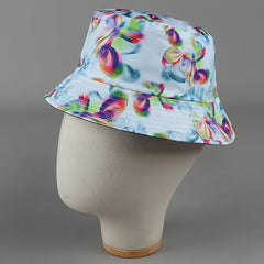 Cyberpunk Triangle Reversible Bucket Hat Abstract Ball Print