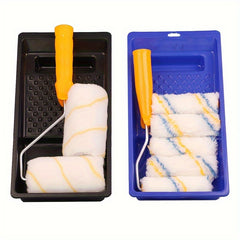 Latex Paint Roller Brush Set with Tray 10-16cm Frame Mini House Painting
