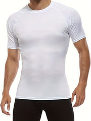 HOPLYNN Men's Compression Shirt Short Sleeve Crew Neck Undershirt
