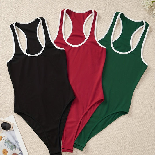 Ribbed Knit Cami Bodysuit 3 Pack