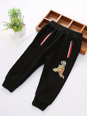 Dino Print Boys Soft Long Pants Spring Autumn Kids Clothing
