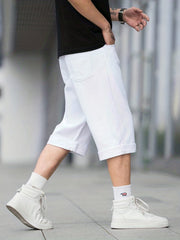Men's Classic Cuffed Denim Shorts