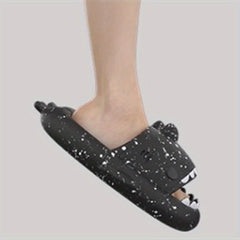 Men's Dots Slip On Shark Slides Casual Funny Slippers