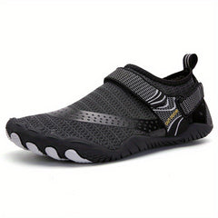 Men's Laceless Aqua Shoes With Hook & Loop Fastener
