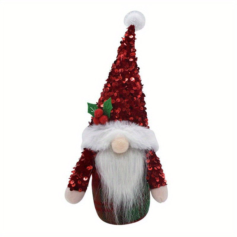 Christmas Doll Red Sequin Doll Decoration