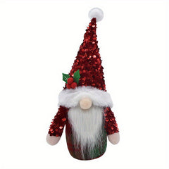 Christmas Doll Red Sequin Doll Decoration