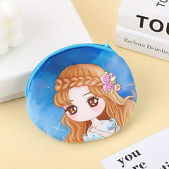 Girls Cartoon Zipper Coin Purse Wallet Storage Bag Plush Key Bag