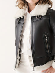 Toddler Boys Fleece PU Leather Motorcycle Jacket