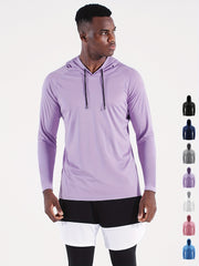 Men's UPF 50 Hooded Athletic Shirt for Sun Protection