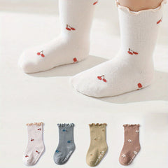 5pairs Baby Boys Girls Anti-skid Floor Socks Breathable Comfy Socks