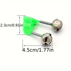 10pcs Fishing Bell Clips For Rods Dual Alert Bells Fishing Bite Alarm