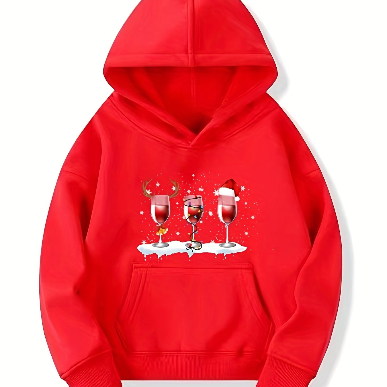 Girls' Christmas Hoodie Sweatshirt with Pocket