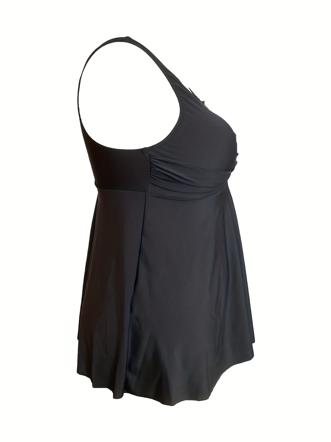 Women's Plus Size V Neck Tankini Set