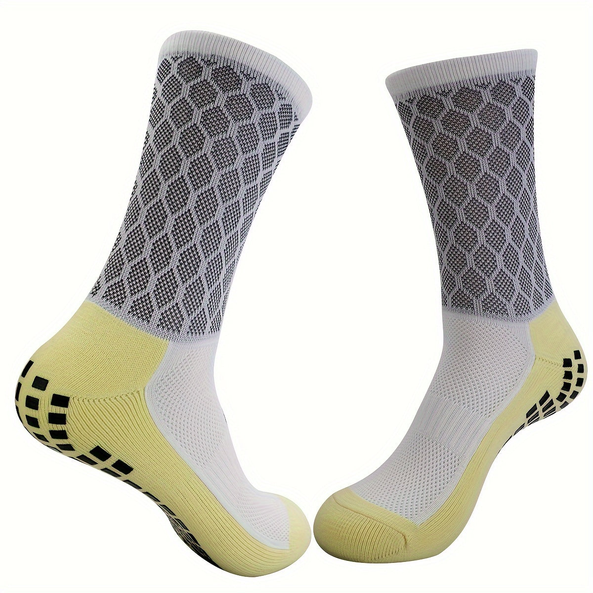 Men's Mid Crew Sport Socks Non Slip Shock Absorption Athletic Socks