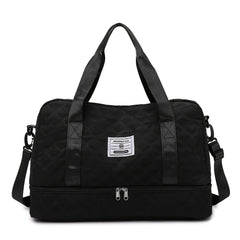 Nylon Sports Duffel Bag with Wet Dry Compartment & Shoe Pocket