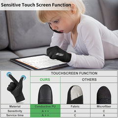 Kids Winter Touch Screen Sport Gloves Non-slip Cycling Gloves Age 4-12