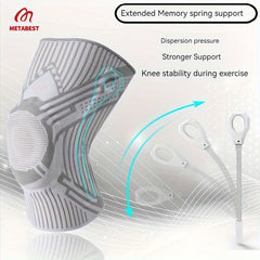 Professional Sports Knee Pads Spring Support Silicone Shock Absorption