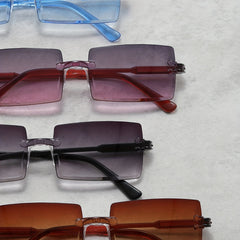 4 Pairs Square Frame Conjoined Sunglasses For Men And Women