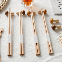 Mushroom Chopsticks Rack Wooden Party Decoration