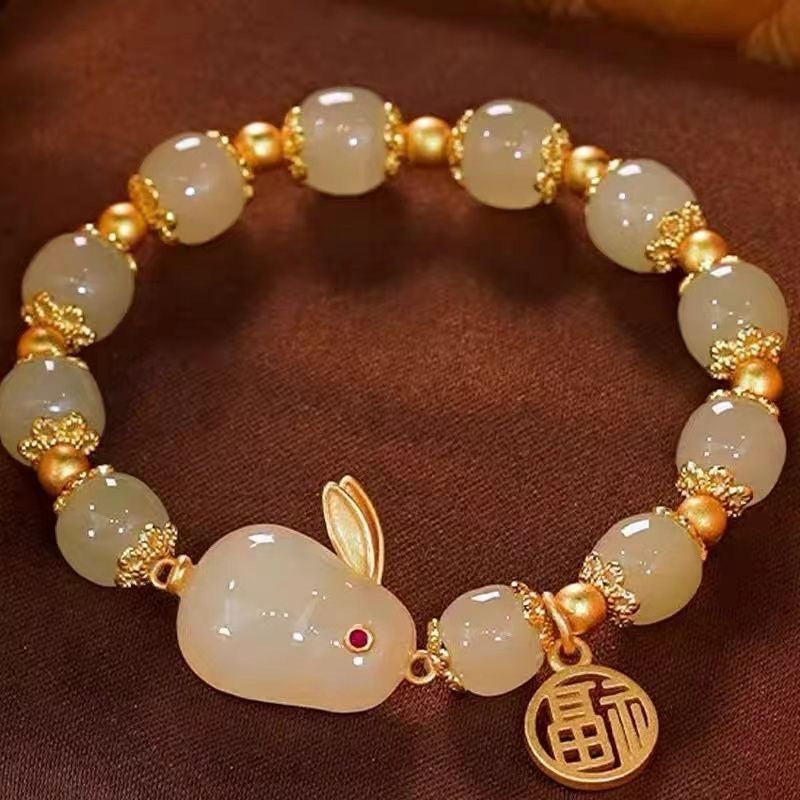 Mom Jade Rabbit Agate Bracelet - Perfect Gift for Mom