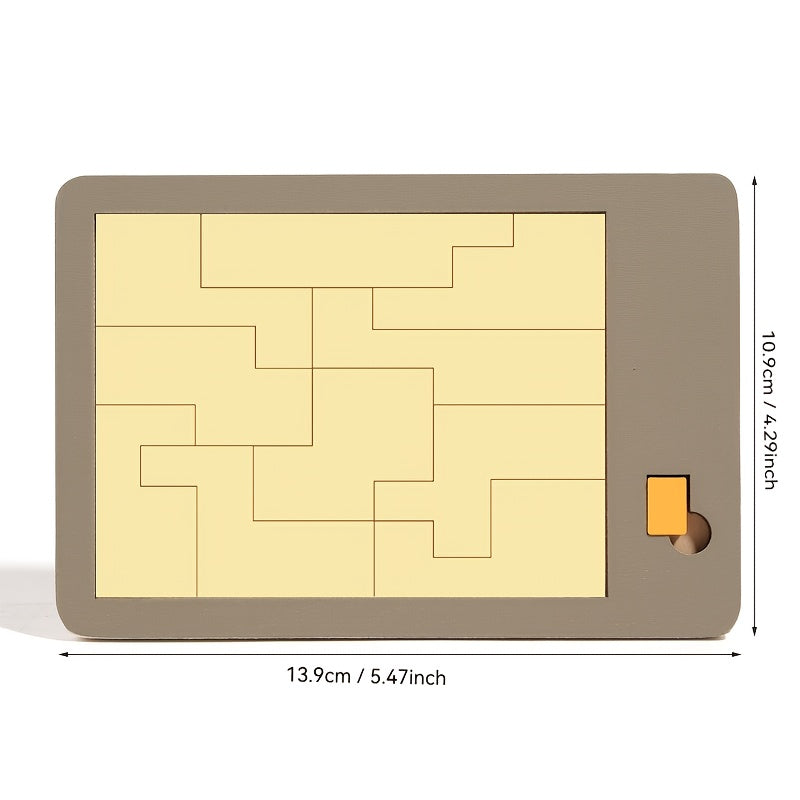 Wooden Puzzle Toy Level 10 - Challenging 3D Brain Teaser with Geometric Patterns