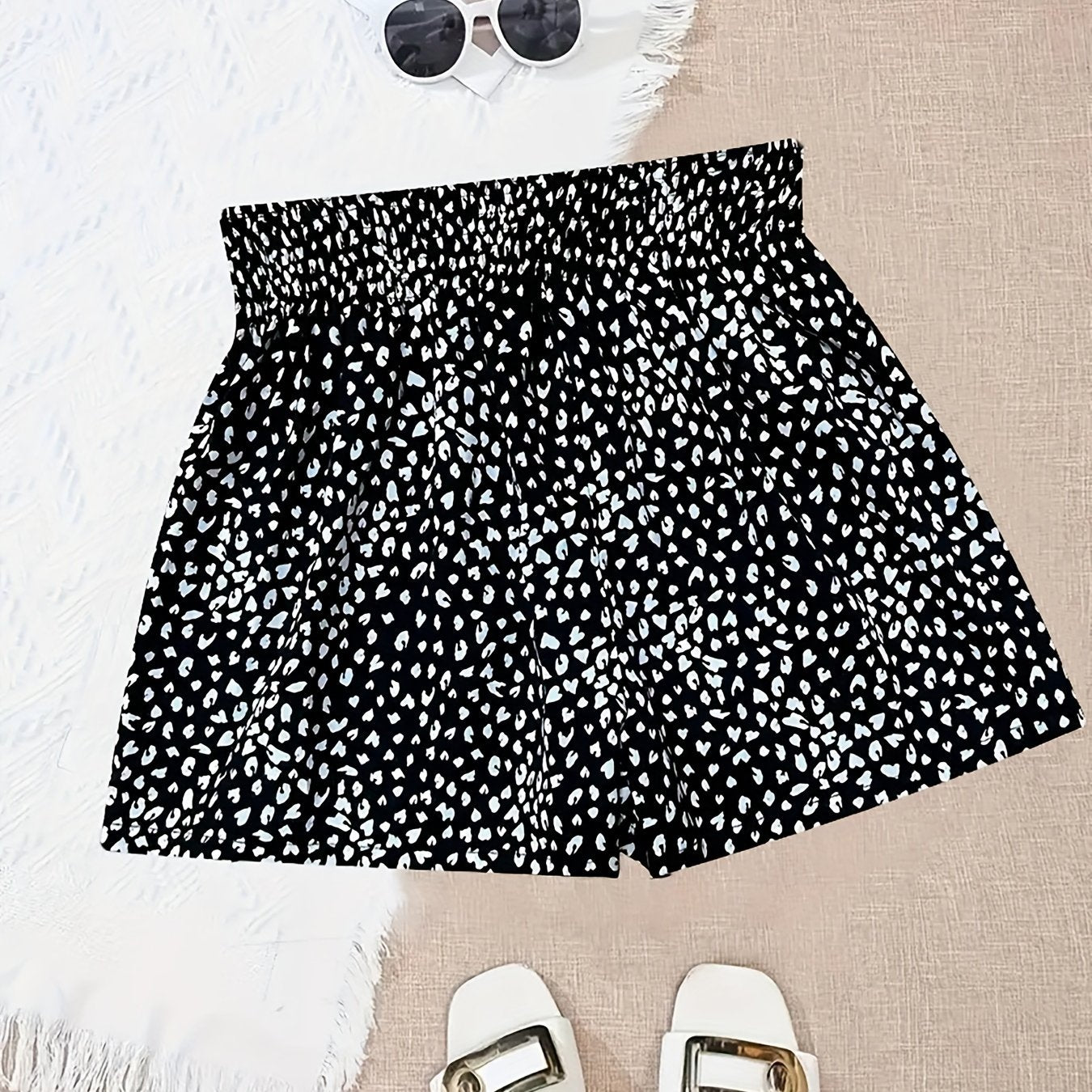 Smocked Waist Shorts for Women Spring Summer Casual Wear