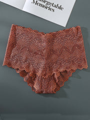 Women's Plus Size Lace Solid Underwear Comfortable Panty