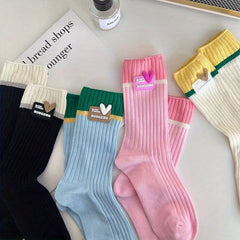 Girls Kids Silicone Love Crew Socks